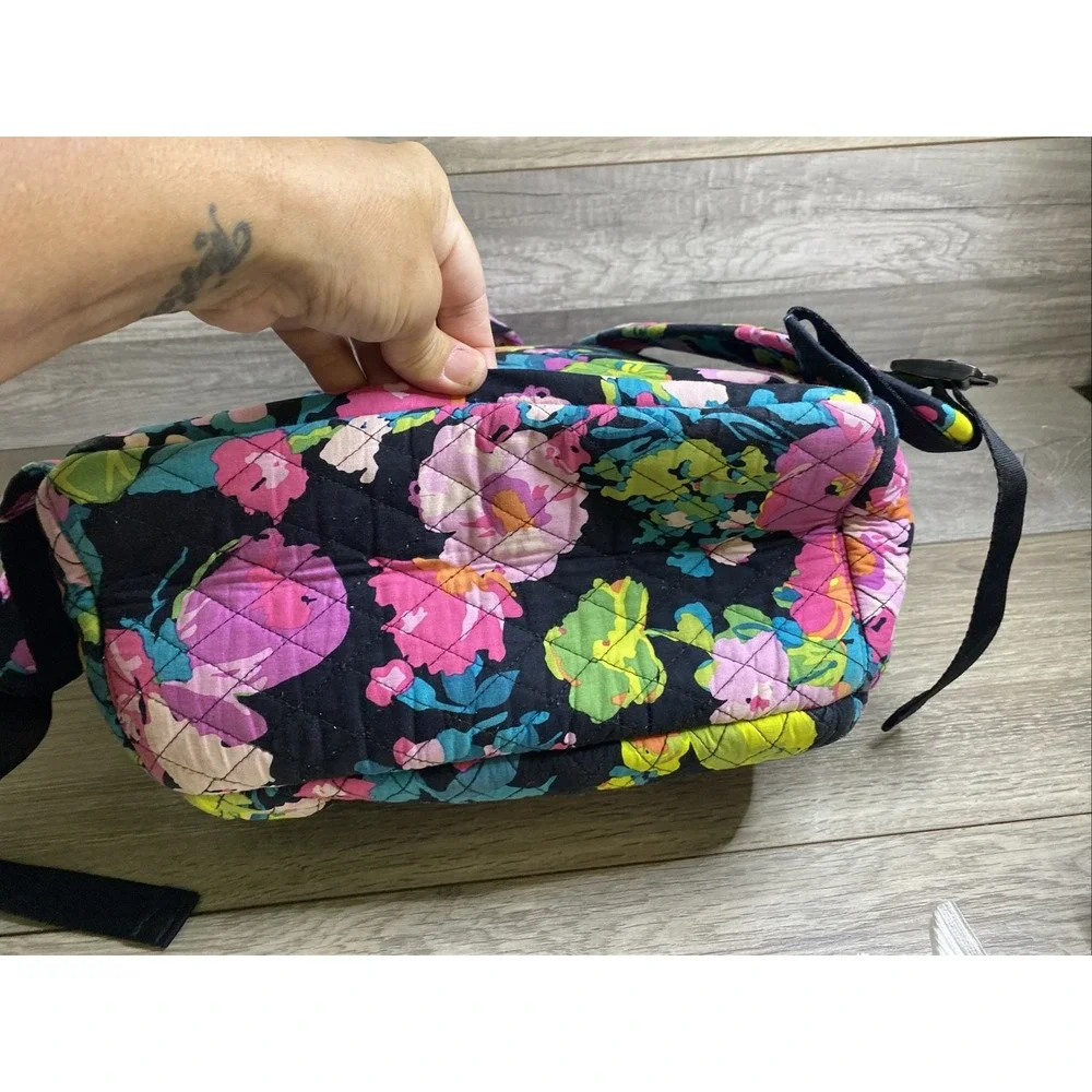 Vera Bradley Large Essential Backpack Hilo Meadow Floral Quilted Travel School